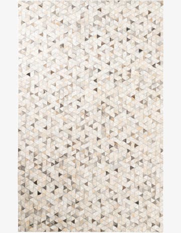 5' x 7' 10 Cowhide Leather Rug