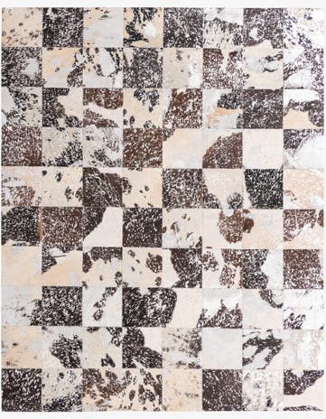 8' 1 x 10' 1 Cowhide Leather Rug