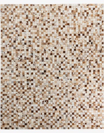 8' 1 x 10' Cowhide Leather Rug