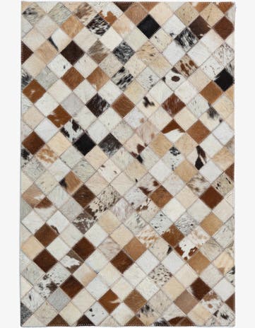 2' x 3' Cowhide Leather Rug