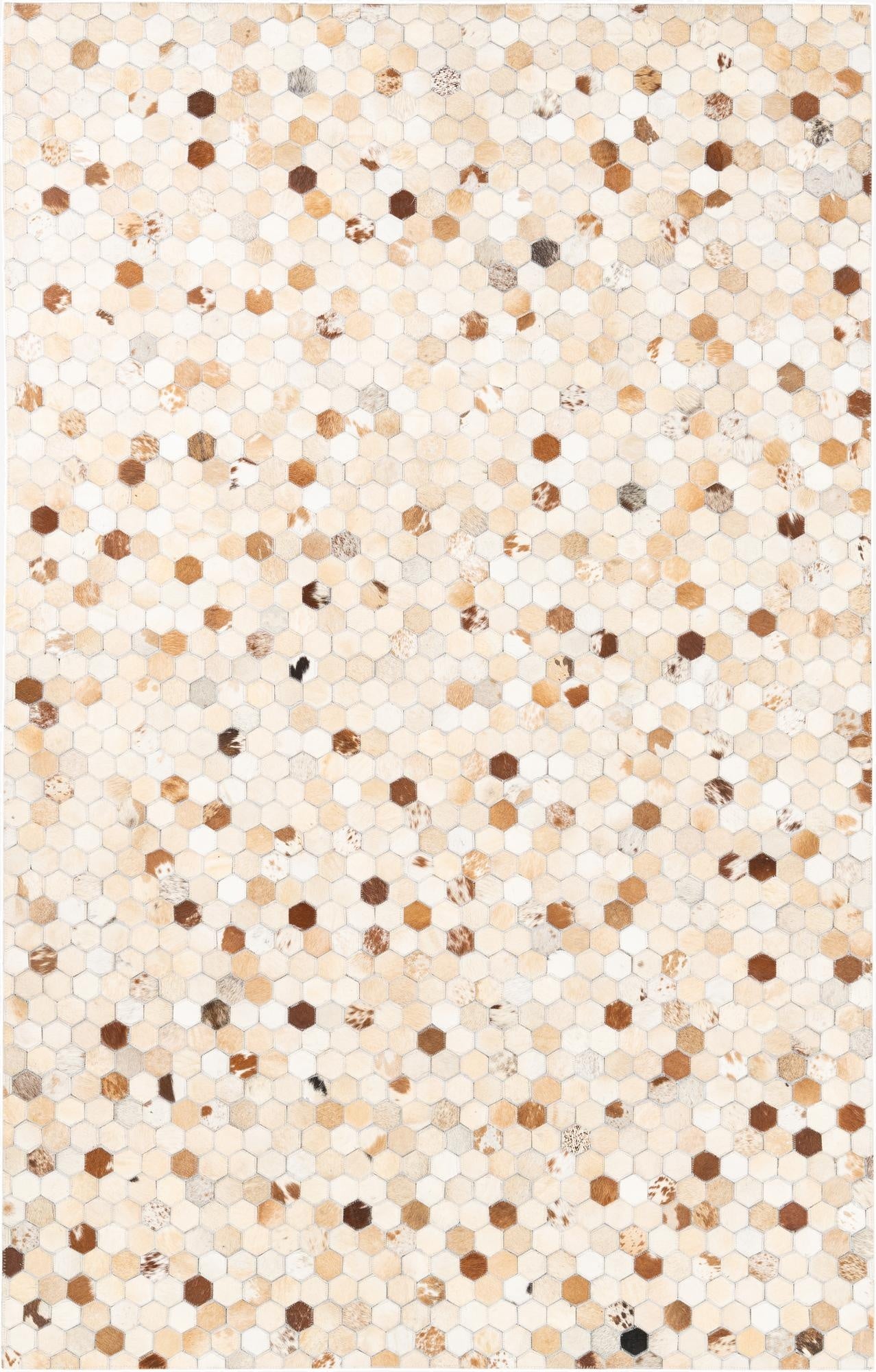 5' x 8' 1 Cowhide Leather Rug