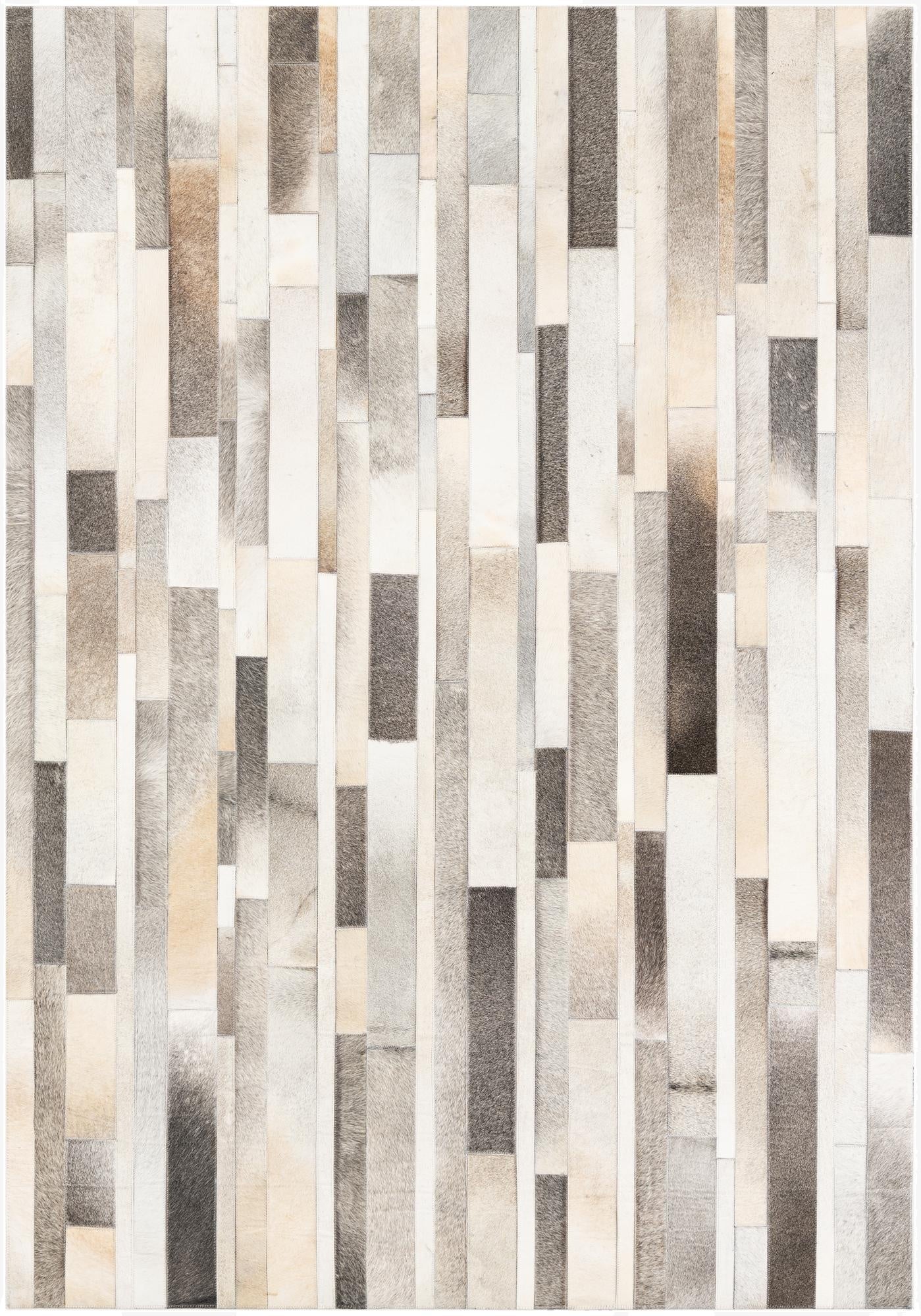 5' 6 x 7' 7 Cowhide Leather Rug