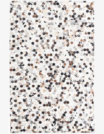 5' 1 x 8' Cowhide Leather Rug