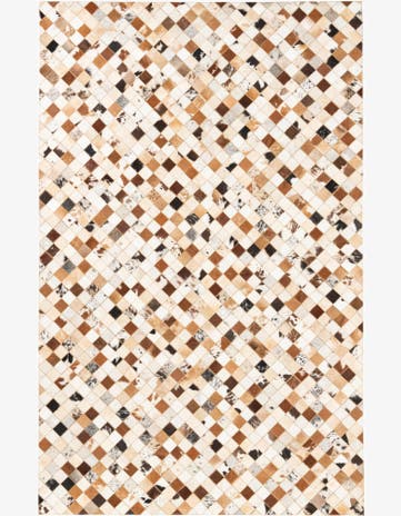 5' x 8' Cowhide Leather Rug
