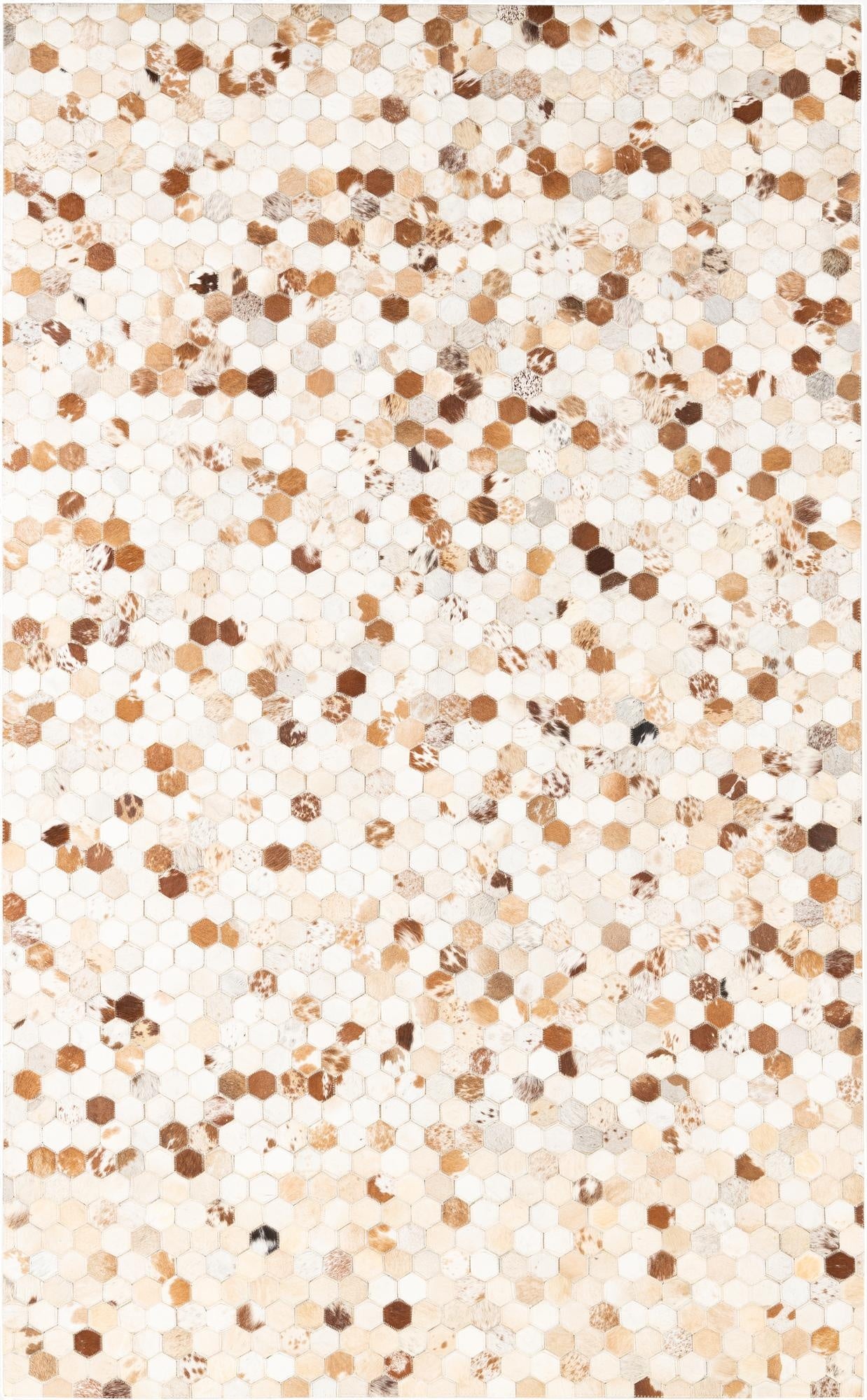 5' x 8' Cowhide Leather Rug