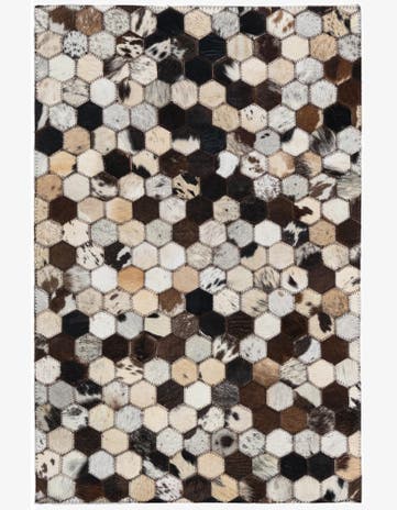 2' x 3' Cowhide Leather Rug