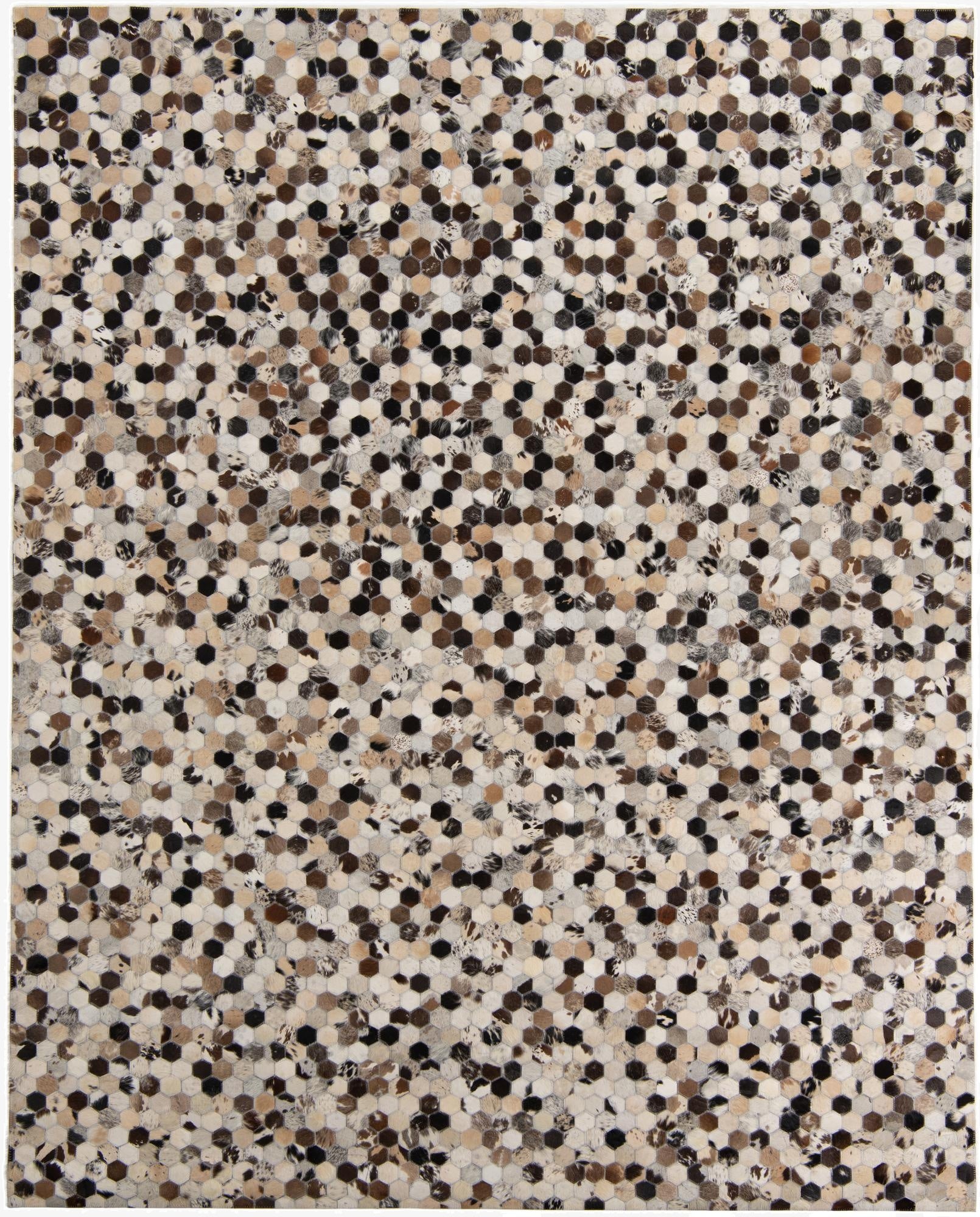 8' x 9' 10 Cowhide Leather Rug