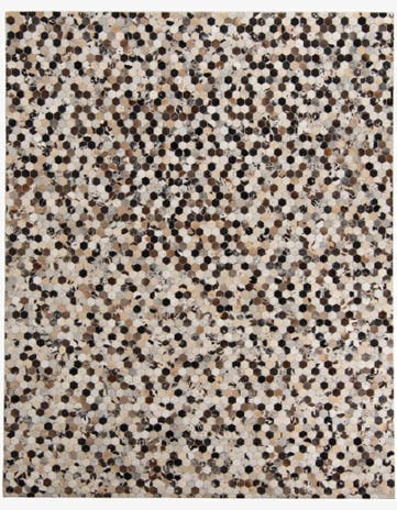 8' x 9' 10 Cowhide Leather Rug