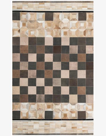 5' x 8' Cowhide Leather Rug