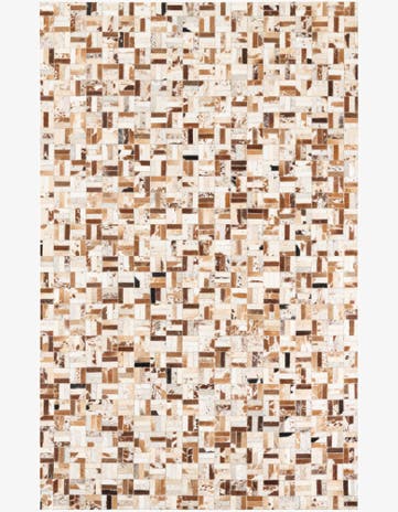 5' x 8' Cowhide Leather Rug