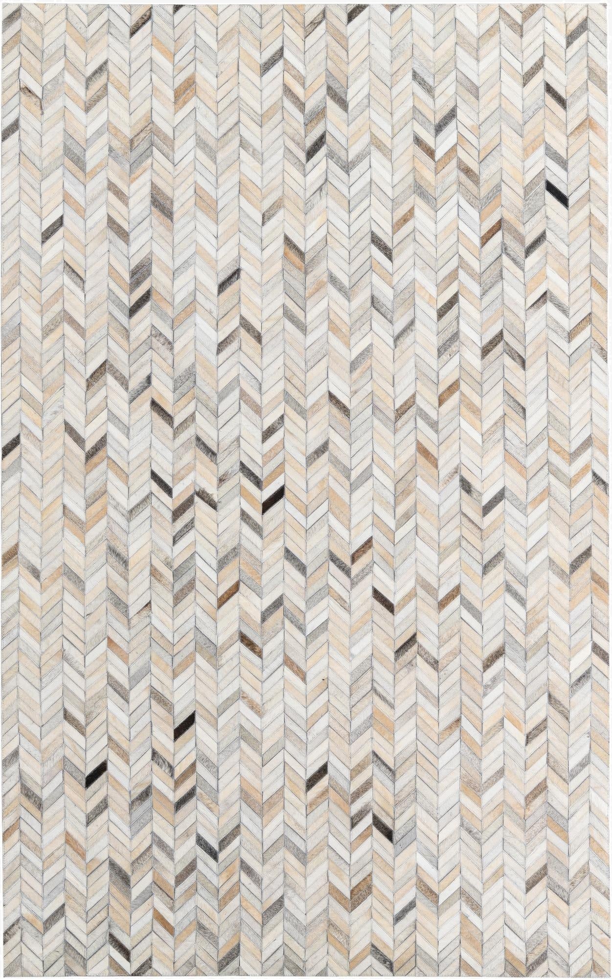 5' x 7' 10 Cowhide Leather Rug