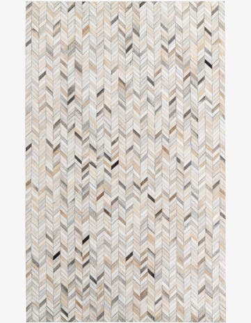 5' x 7' 10 Cowhide Leather Rug