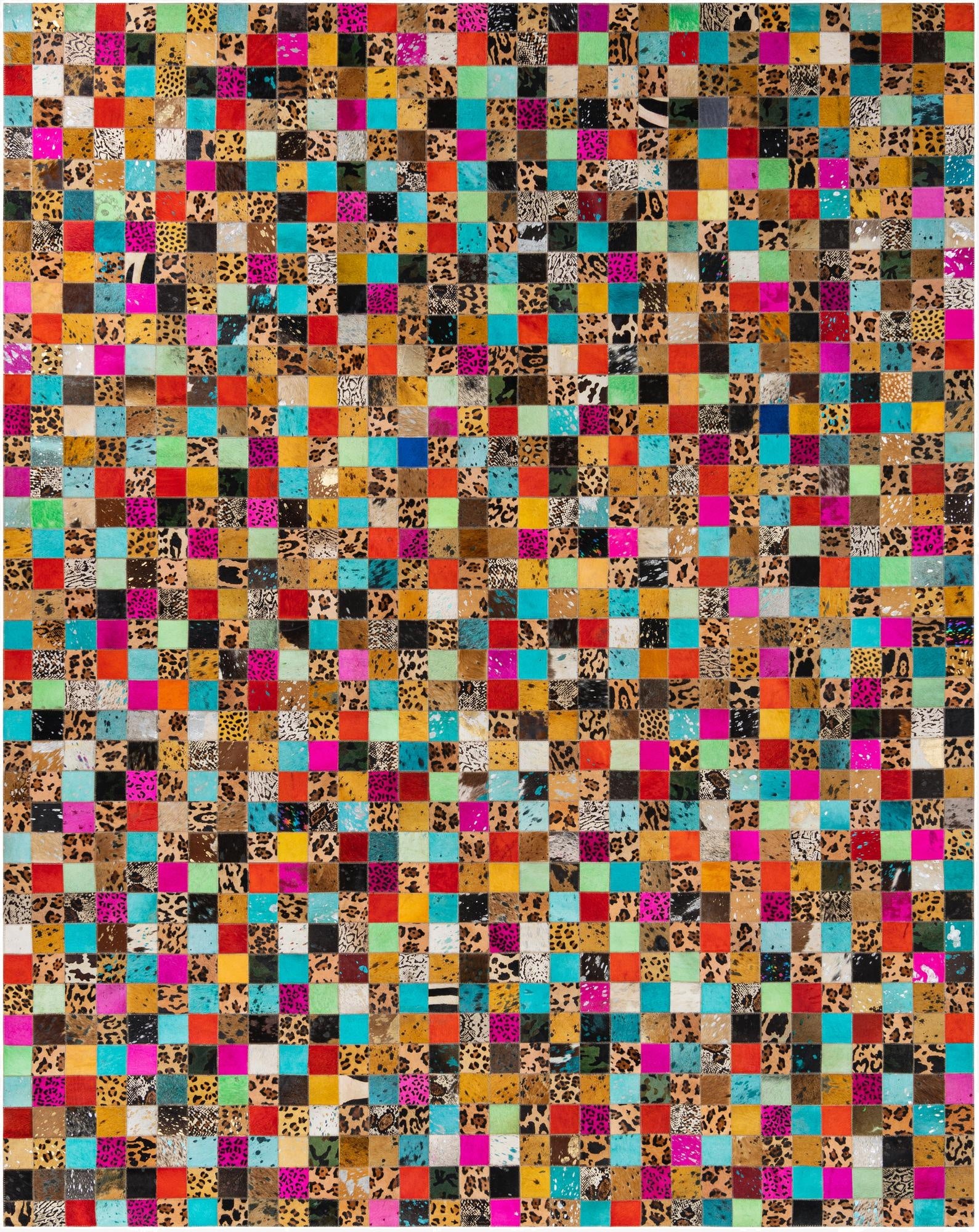 8' x 10' Cowhide Leather Rug