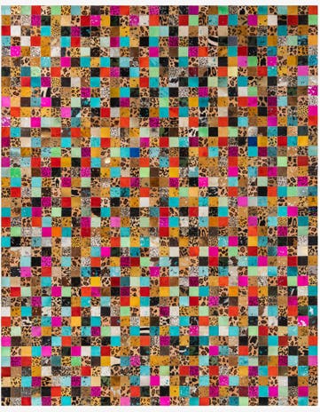 8' x 10' Cowhide Leather Rug