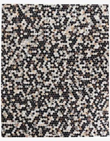 8' 1 x 10' Cowhide Leather Rug