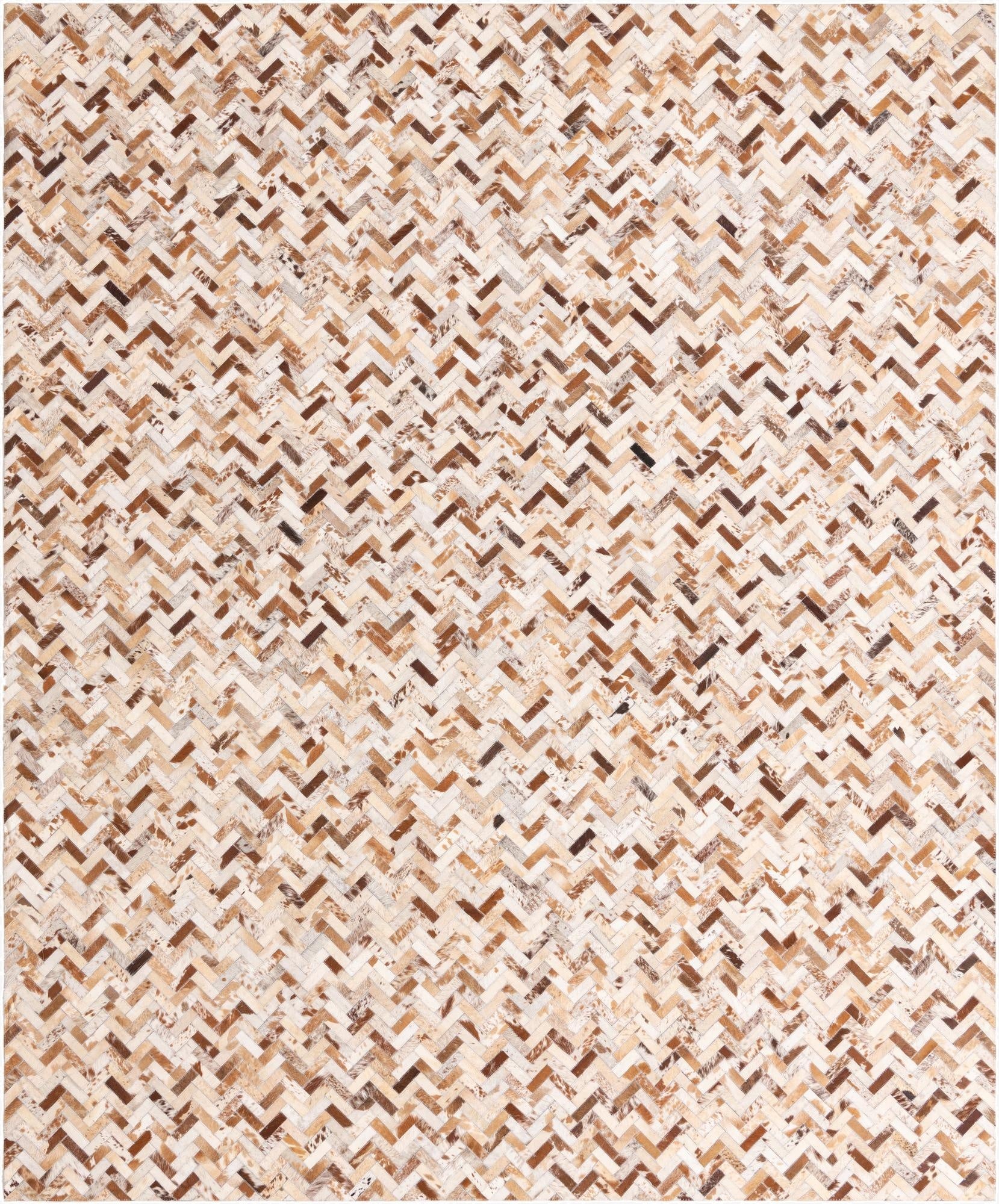 8' 3 x 10' Cowhide Leather Rug