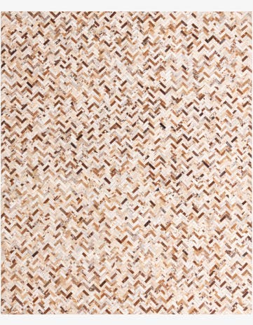 8' 3 x 10' Cowhide Leather Rug