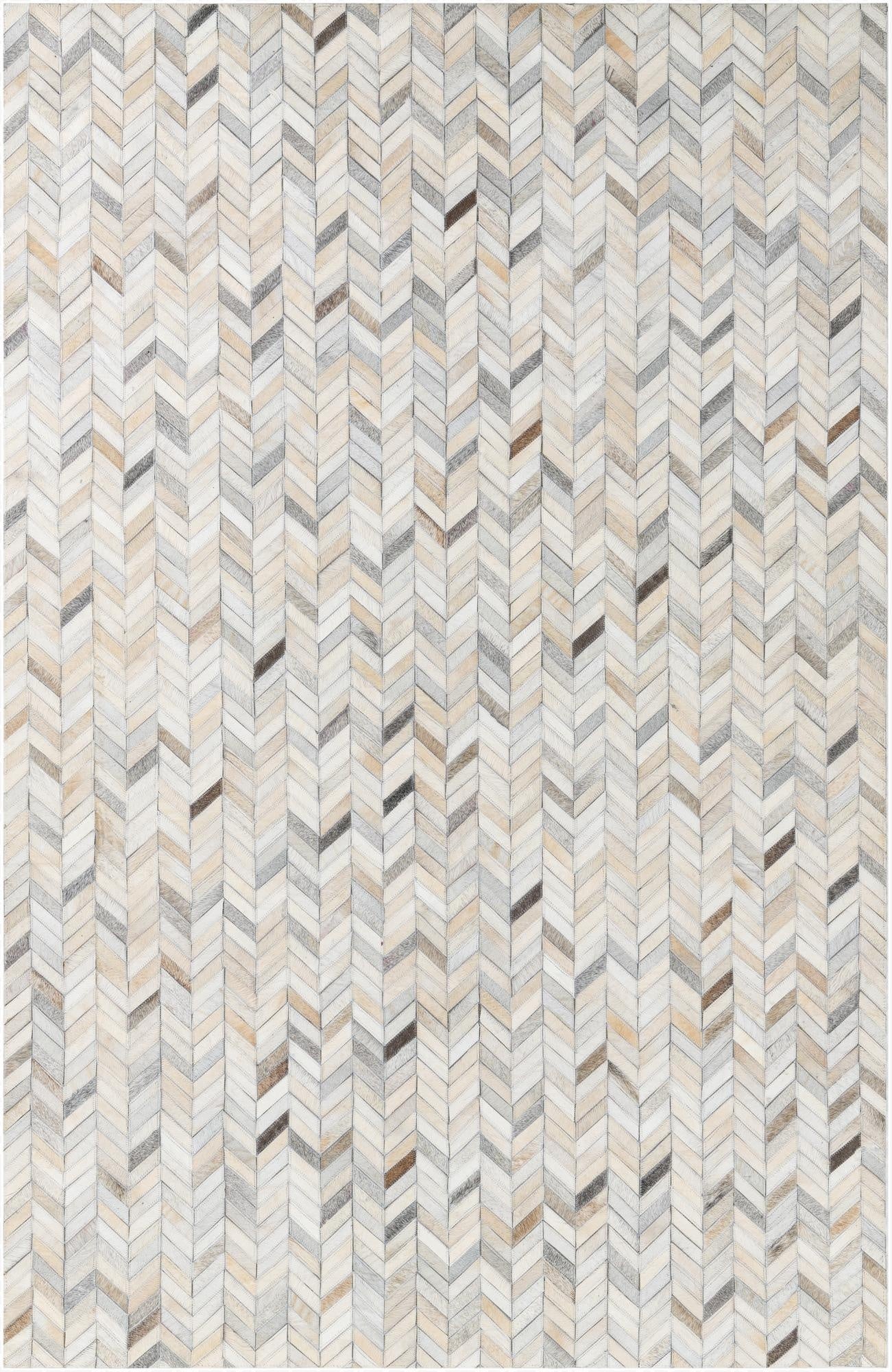 5' 1 x 8' Cowhide Leather Rug