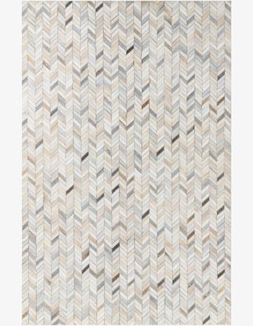 5' 1 x 8' Cowhide Leather Rug