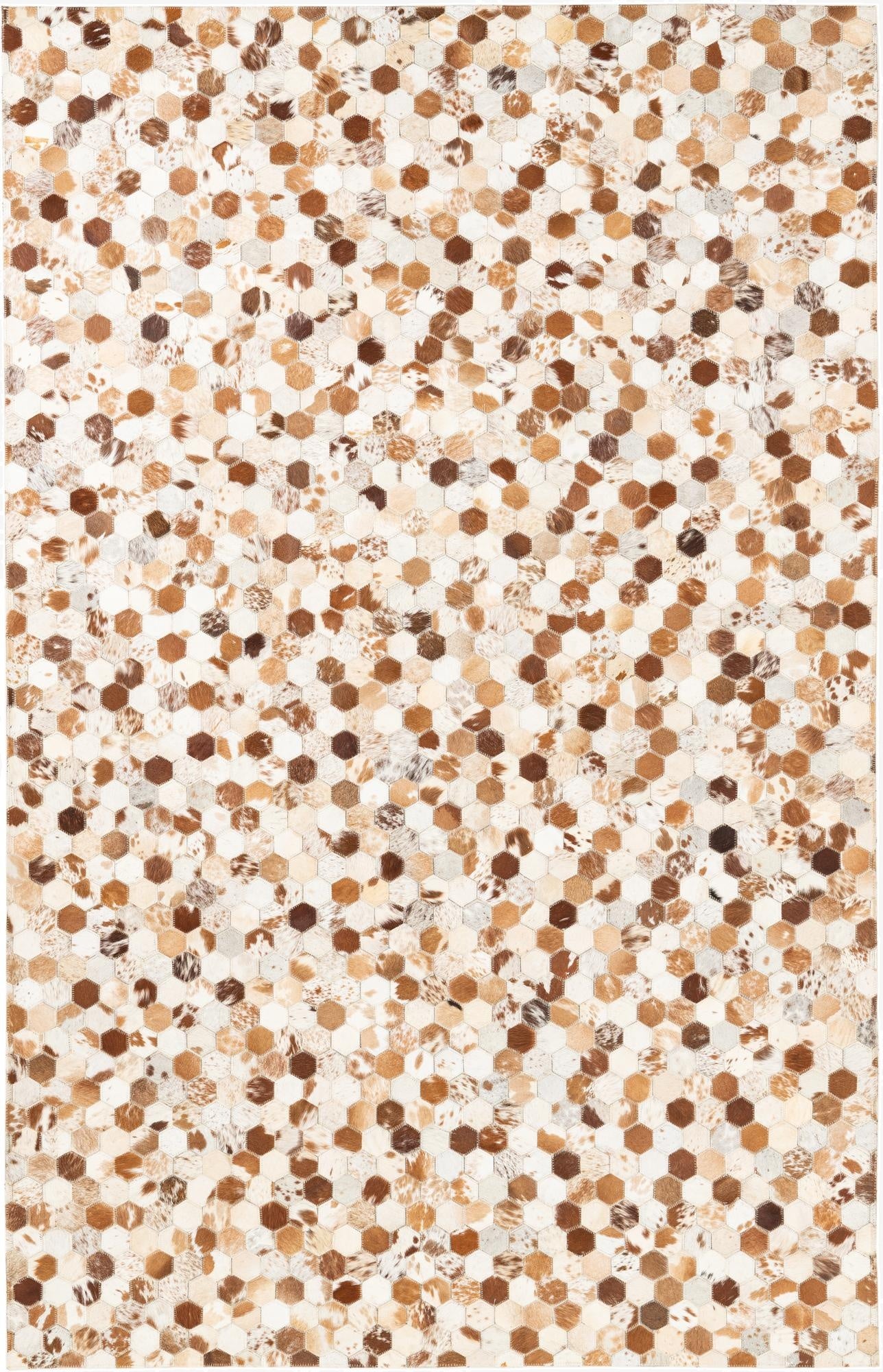 5' 1 x 8' Cowhide Leather Rug