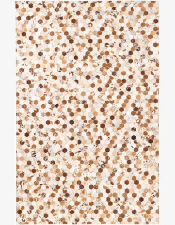 5' 1 x 8' Cowhide Leather Rug