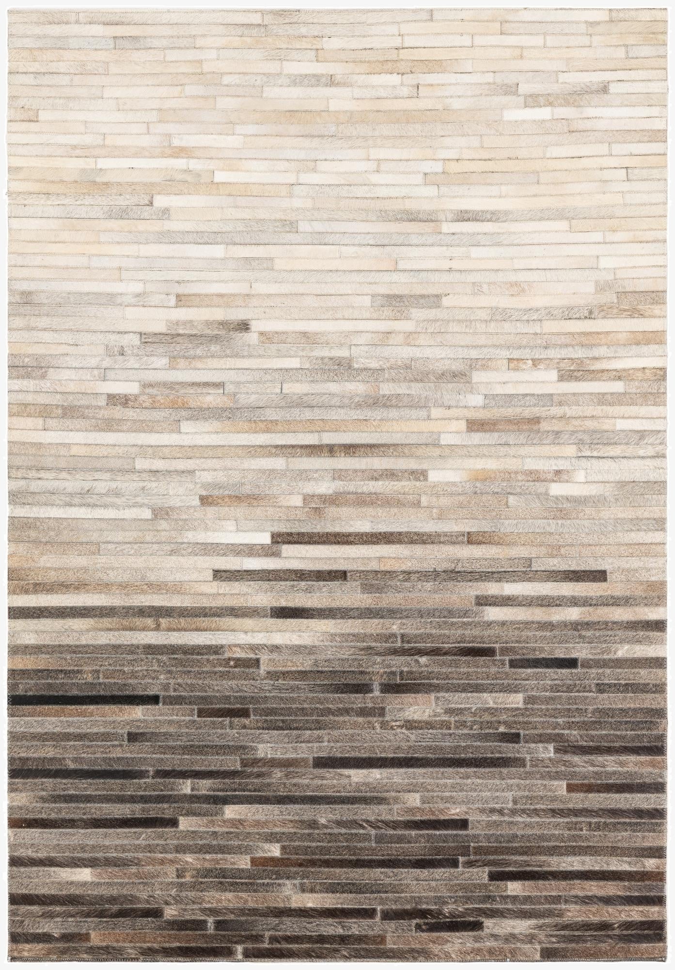 4' 6 x 6' 6 Cowhide Leather Rug