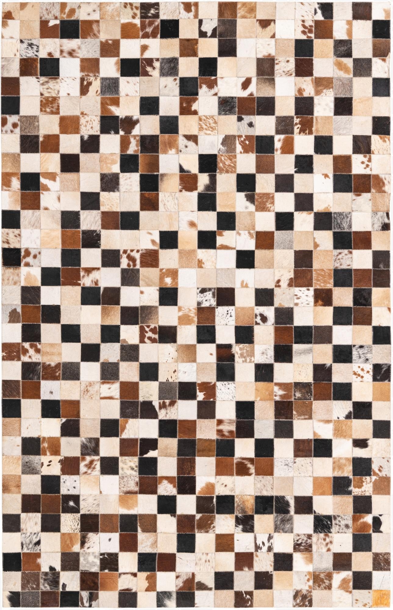5' x 8' Cowhide Leather Rug