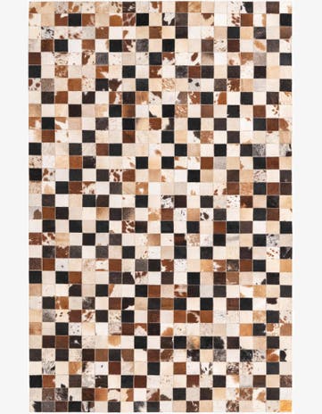 5' x 8' Cowhide Leather Rug