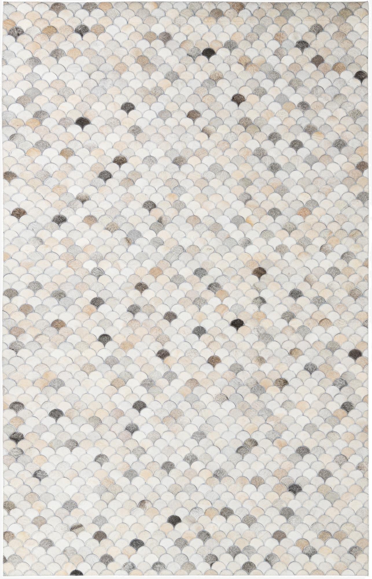 5' 1 x 8' Cowhide Leather Rug