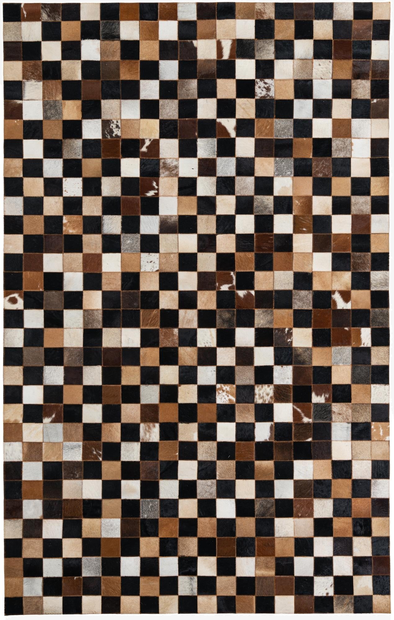 5' x 8' Cowhide Leather Rug