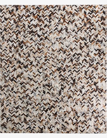 8' 2 x 9' 10 Cowhide Leather Rug