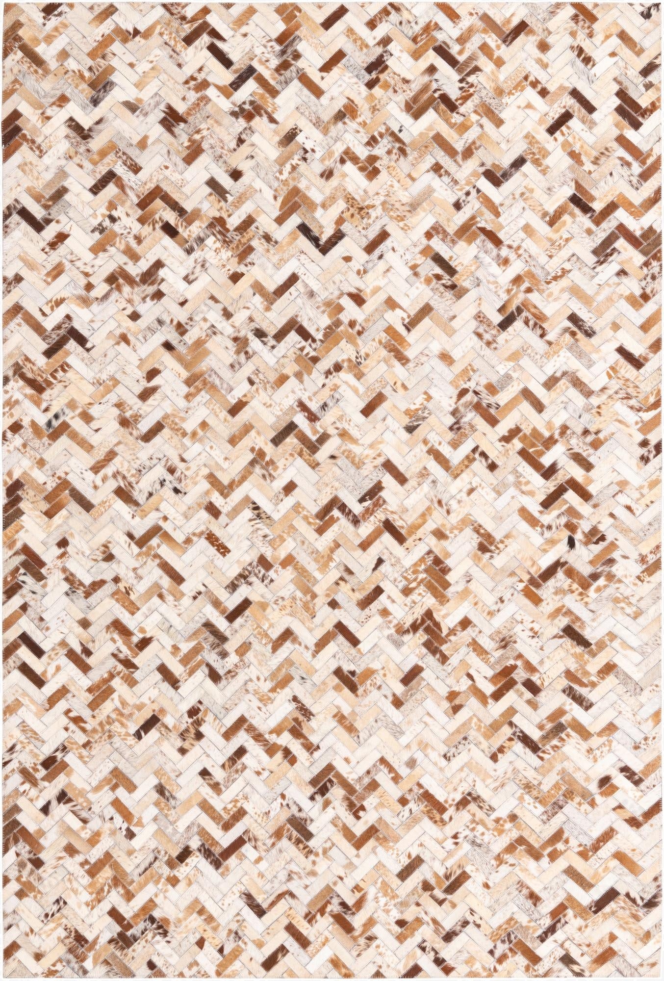 5' x 7' 8 Cowhide Leather Rug