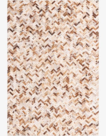 5' x 7' 8 Cowhide Leather Rug