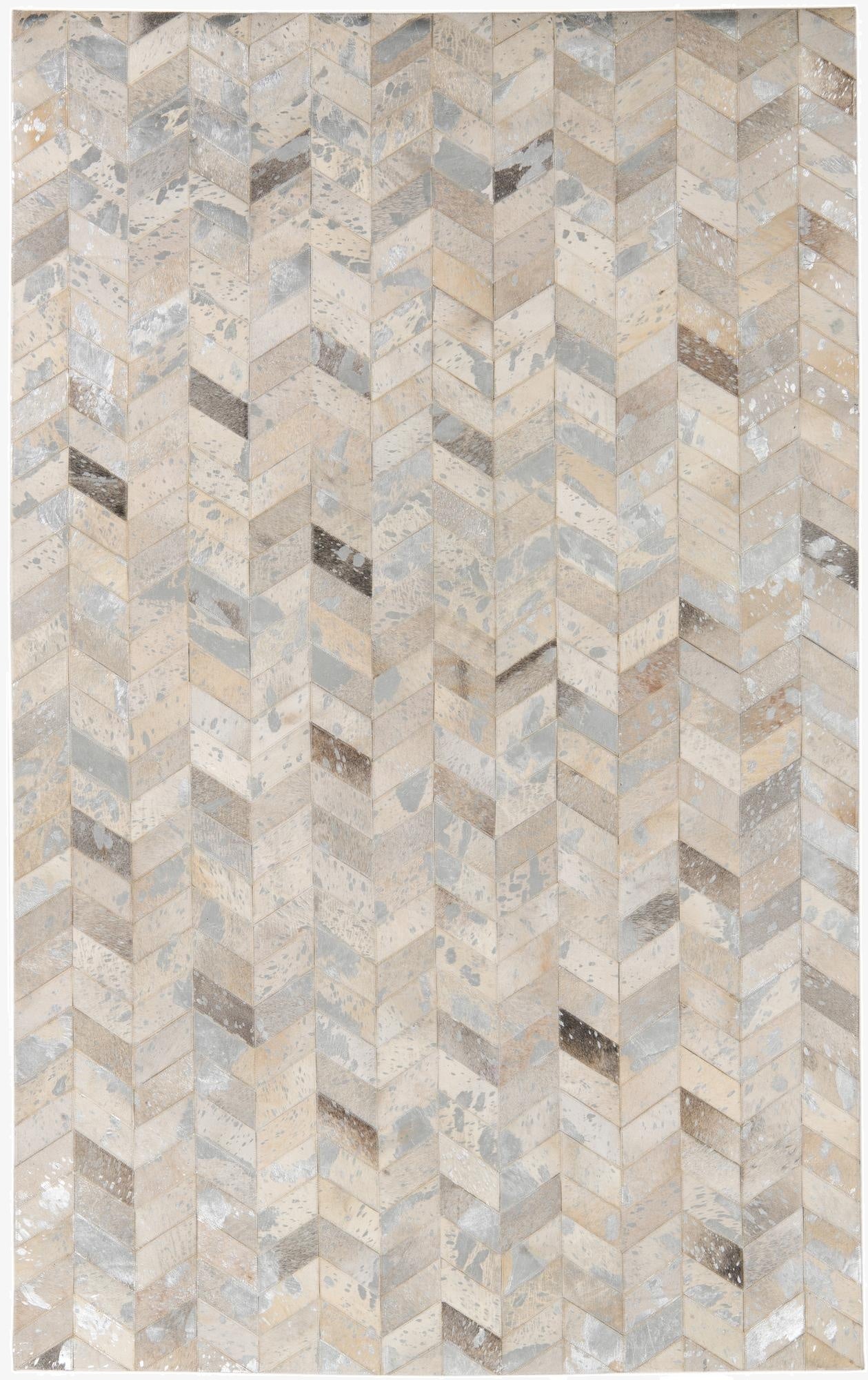 5' x 8' Cowhide Leather Rug