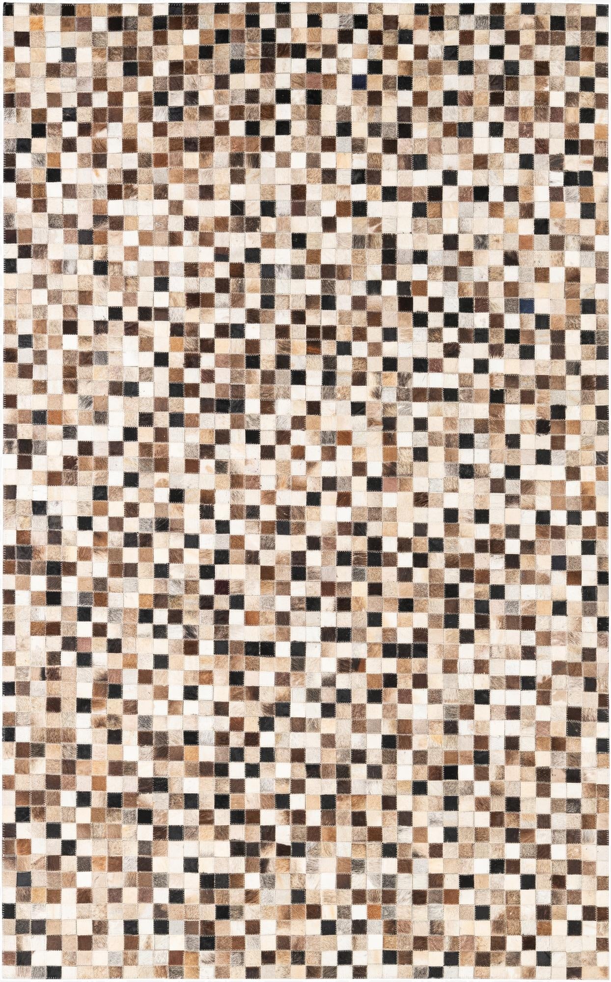 5' x 8' Cowhide Leather Rug