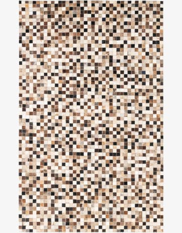 5' x 8' Cowhide Leather Rug