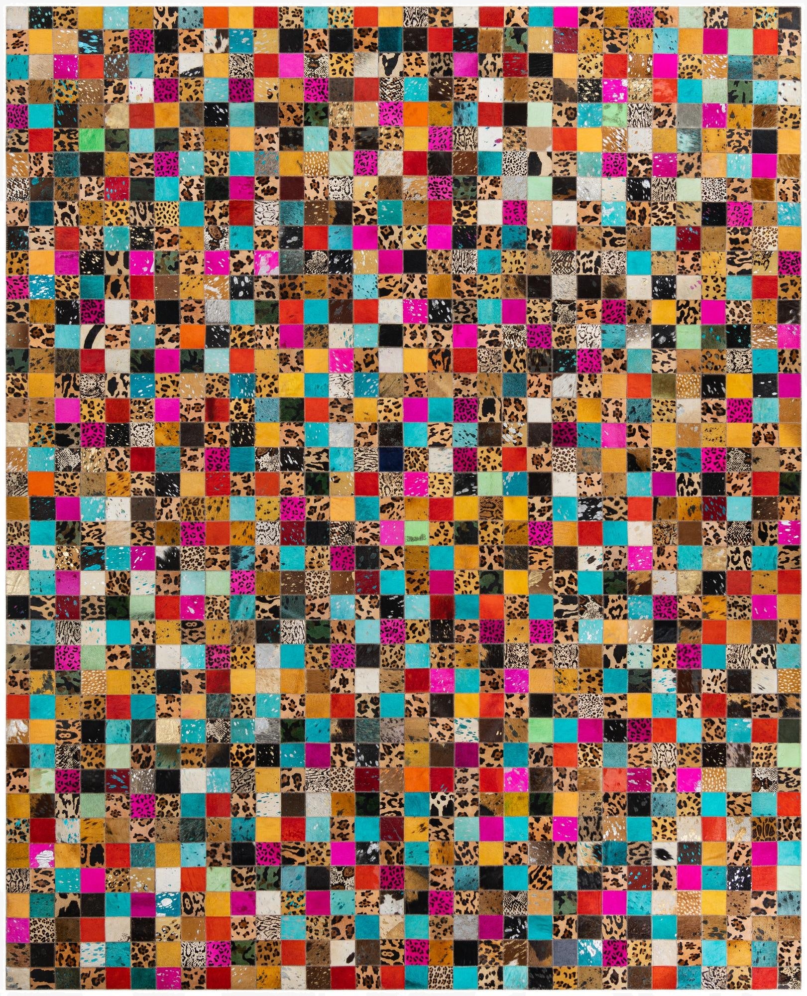 8' x 10' Cowhide Leather Rug