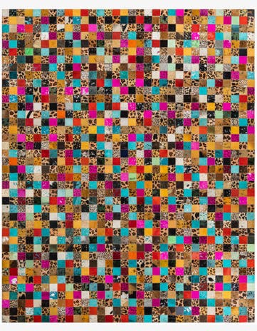 8' x 10' Cowhide Leather Rug