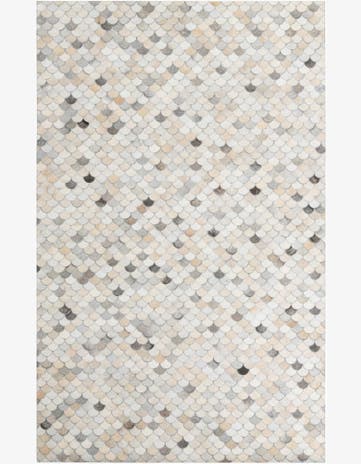 5' x 8' Cowhide Leather Rug