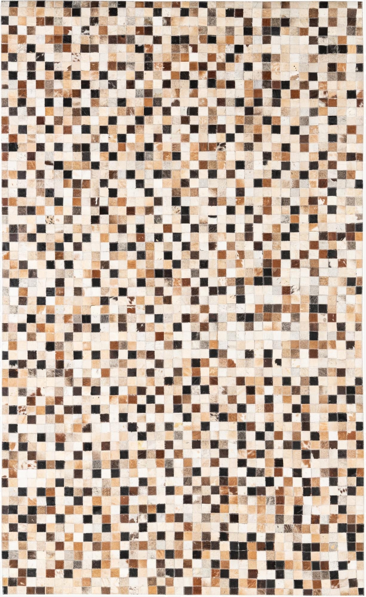 5' x 8' Cowhide Leather Rug