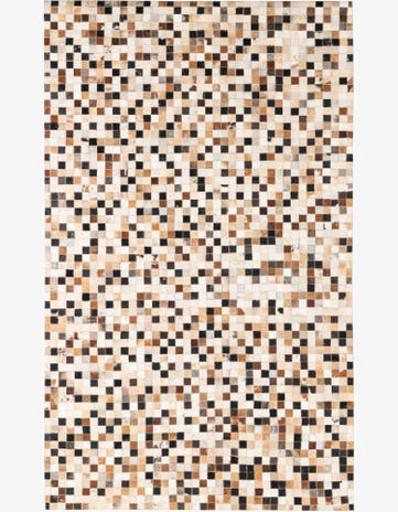 5' x 8' Cowhide Leather Rug