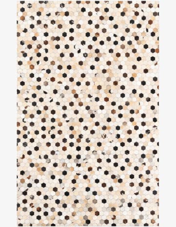 5' 1 x 8' Cowhide Leather Rug
