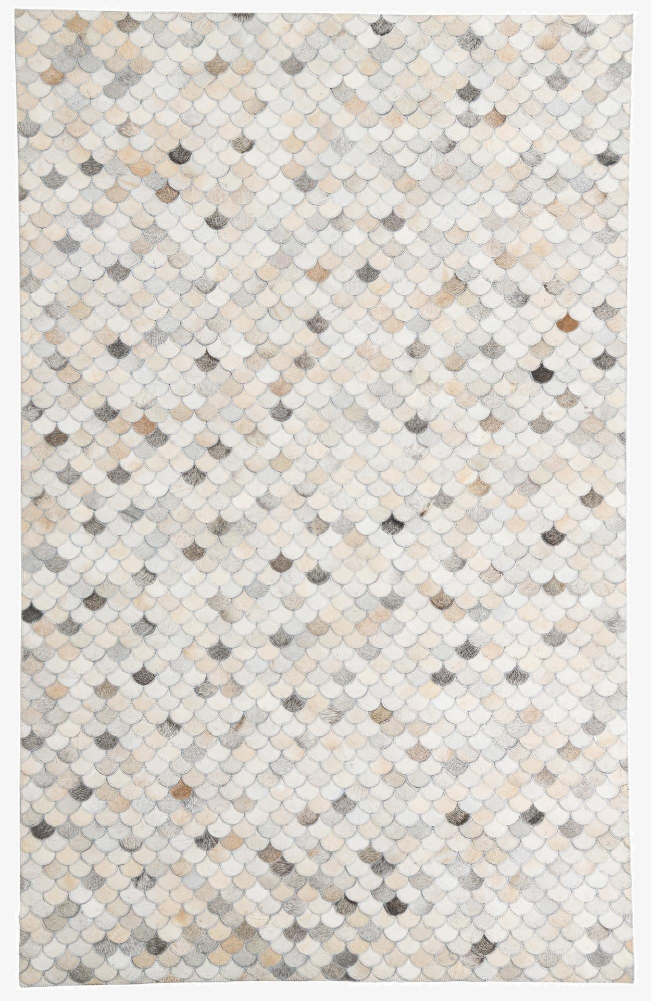 5' 1 x 8' Cowhide Leather Rug