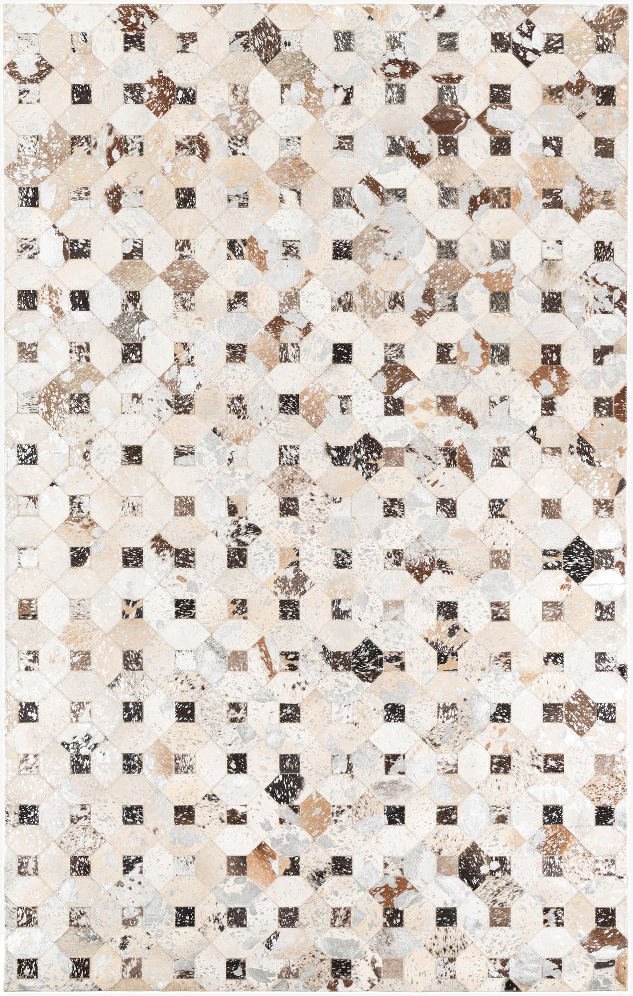 5' x 8' Cowhide Leather Rug