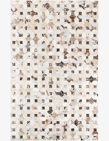 5' x 8' Cowhide Leather Rug