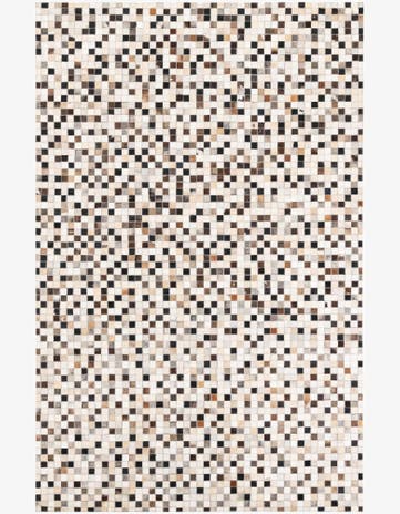 5' x 8' Cowhide Leather Rug