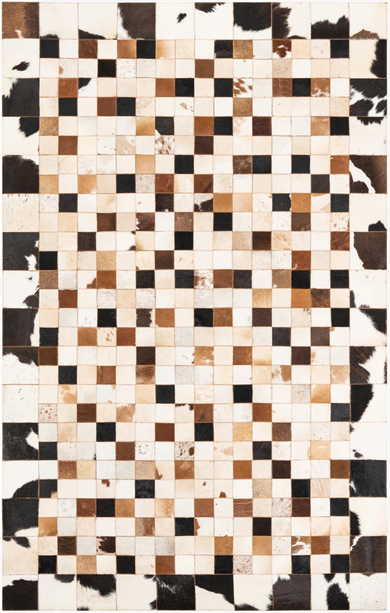 5' x 8' Cowhide Leather Rug