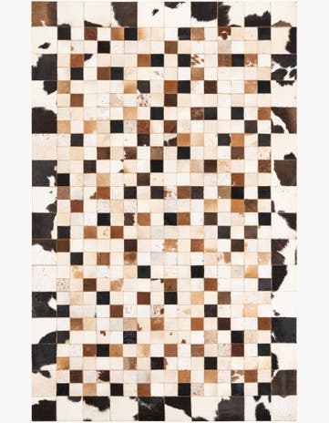 5' x 8' Cowhide Leather Rug