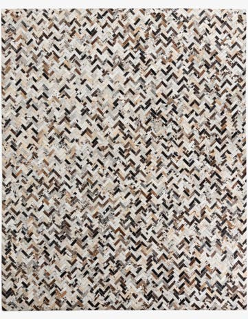8' x 9' 10 Cowhide Leather Rug