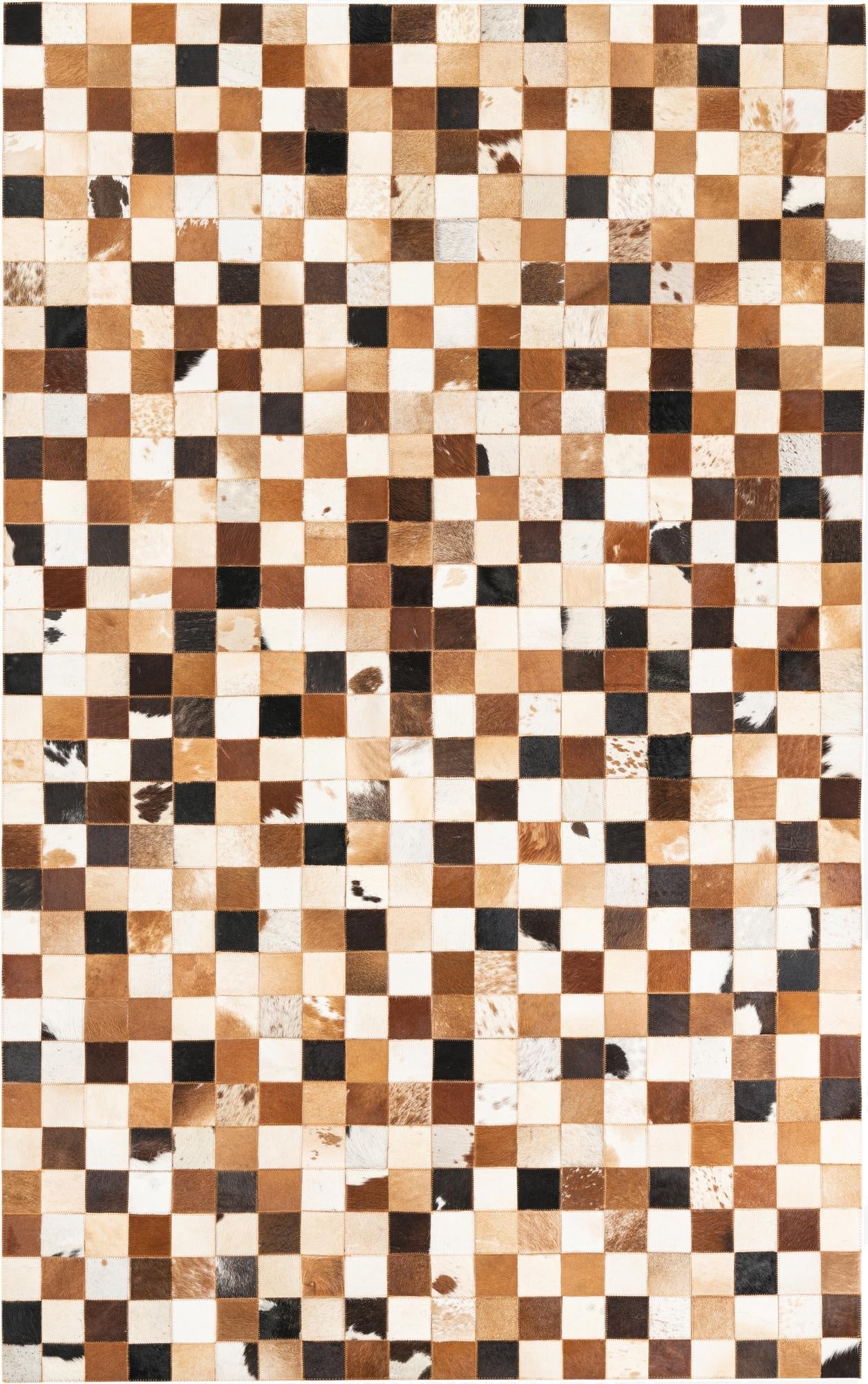 5' x 8' Cowhide Leather Rug